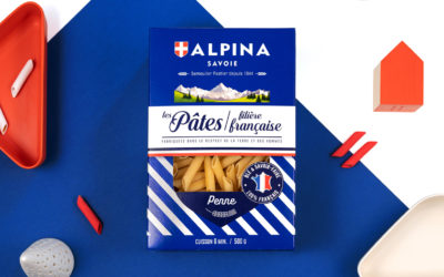 Stratégie de positionnement & Création charte packaging Alpina – Pâtes Filière Française