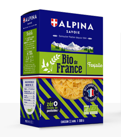 création packaging de pates alimentaires bio de France